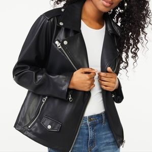 Black leather jacket women size xl BlankNYC bikers jacket New without tags